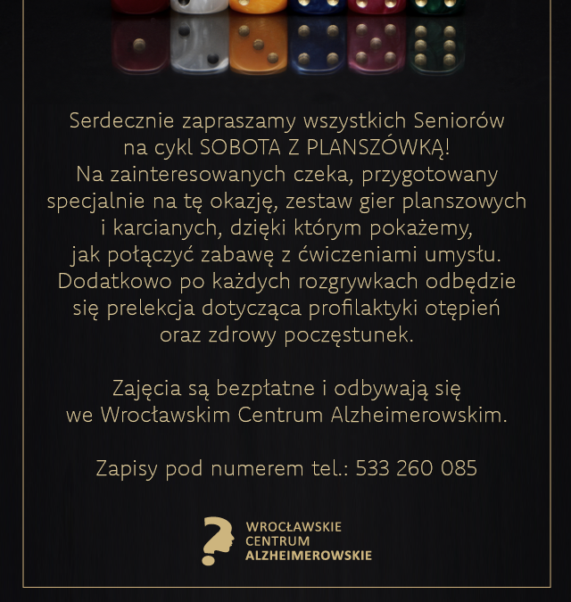 Zapraszamy na soboty z planszówką!